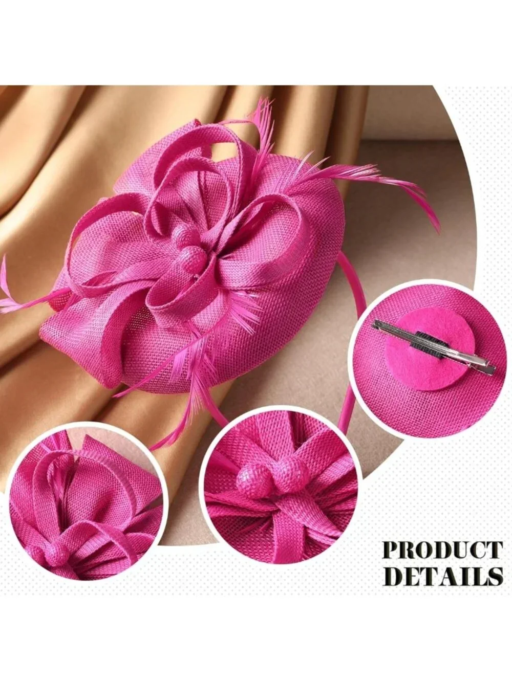 Elegant Women's Derby Hat - Vintage 1920s Tea Party Fascinator with Hair Clip